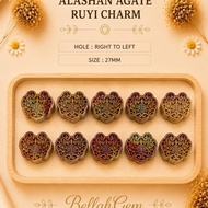 Alashan Agate Charm - Alxa - Ruyi Design - Bracelet Charm