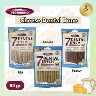 Dog Snacks / Dog Food / 7 Dental Effects Vegebrand Cheese Dental Bone - 60gr