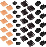 Easycargo 40pcs Raspberry Pi 4 Heatsink Kit Aluminum + Copper + 3M 8810 Thermal Conductive Adhesive 