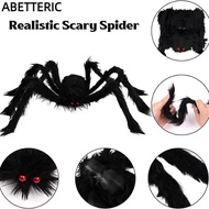 ABETTERIC Decoration Large Black Spiders, Tricky Simulation Halloween Giant Realistic Spider, Gifts 