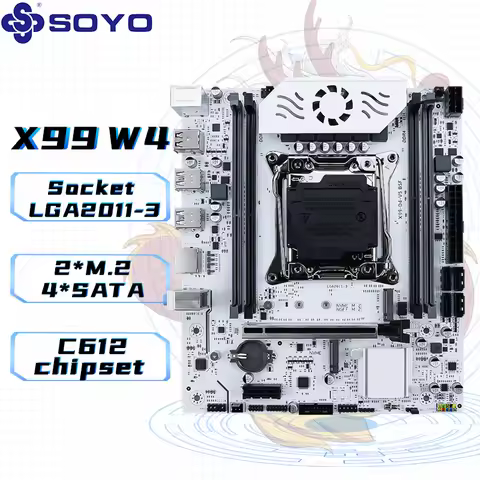 SOYO X99 Motherboard DDR4 LGA2011-3 with M slot 2 Supports C612 Chipset Dual channel DDR4 SATA 3.0 W