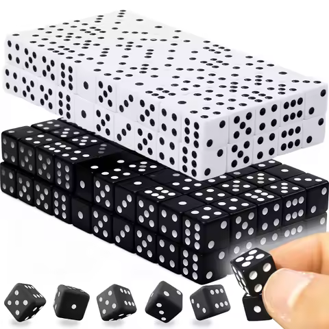 100pcs 8mm Small Square Corner Dice | Numbered Game Supplies | Ideal for Tabletop Games, Party Activ