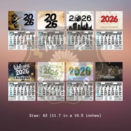 2026 A3 Calender | Laminated Cover designs