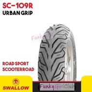 SC109 SWALLOW URBAN GRIP 100/80-14 , 110/80-14 , 70/90-14 , 160/60-15 TAYAR TUBELESS TYRE VARIO SPAC