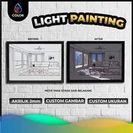 Light Painting Art Light Frame Art Custom Flame Painting