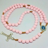 Rosary Necklace 77 Our Father Pink Pastel Souvenir - Spiritual World Store