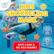 BSPS Kids Snorkel Mask HD Anti-Fog Gogal Menyelam Anti-Leak No Red Marks Sesuai Pemula Beach Vacatio