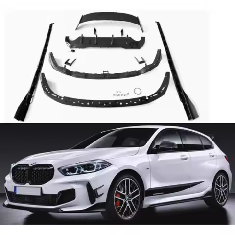 For BMW F40 1Series 2020-2024 Samurai Black Bumper Front Lip Rear Diffuser Side Skirt Roof Spoiler R