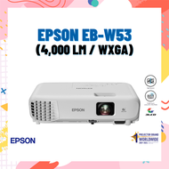 EPSON EB-W53 (4000 lm / WXGA) โปรเจคเตอร์ ใช้งานที่บ้าน/สำนักงาน