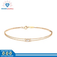 Gelang berlian wanita emas asli 750 18k (original)