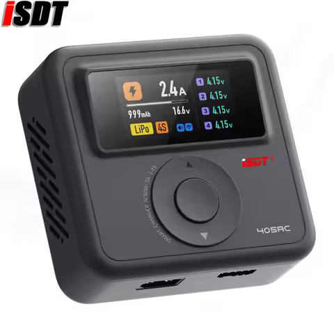 ISDT 405AC 60W 5A RC Smart Charger XT60 Connector for 1~4S LiFe LiHv LiPo 1~7S Pb 1~12S NiMH/Cd RC M