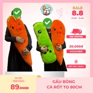 Big Carrot Teddy Bear 80cm, Soft 80cm Sleeping Pillow Teddy Bear for Baby To Sleep Well