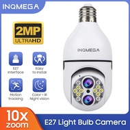 INQMEGA Bulbcam 10X หลอดไฟไฟซูมกล้องวงจรปิด360ความปลอดภัย + การป้องกันสำหรับเด็กจอภาพกล้อง Wifi ในร่มสำหรับบ้าน