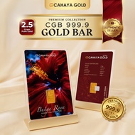 CAHAYA GOLD 999.9 Gold Bar 2.5g Bunga Raya Hadiah Birthday Aniversary Gift 2.5gm Gold Bar