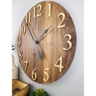 KAYU Teak Wood Wall clock/ Minimalist Wall clock/ Roman Wall clock/wooden clock