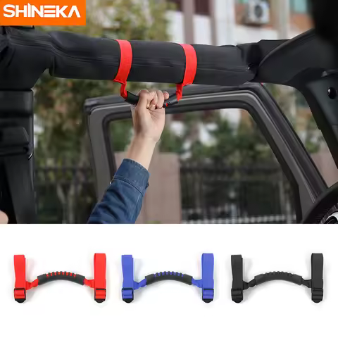 4x4WD Armrest Top Grab Handles Grip Bar Pulling Tab Roll Bar Mount For Jeep Wrangler CJ TJ JK JL Spo