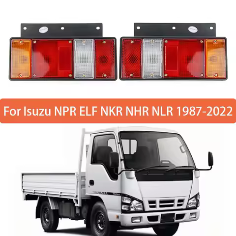 For Isuzu NPR ELF NKR NHR NLR 1987-2022 Truck Rear Bumper Tail Parking Brake Light Warming Signal Re