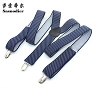 Men Strong Elastic Three-Clip Strap Clip Women Casual Trousers Elastic Strap Clip Accessories Should