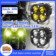 3Inch 40W Lampu Tembak Sorot Laser Gun LED D4 Motor Mobil Sorot Lasergun / Lampu Sorot Tembak LED Ba