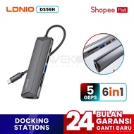LDNIO DS56H Docking Stations 6 in 1 Multi-Function 100Watt USB-C PD3.0 HDMI USB 2.0 SD TF With Data 