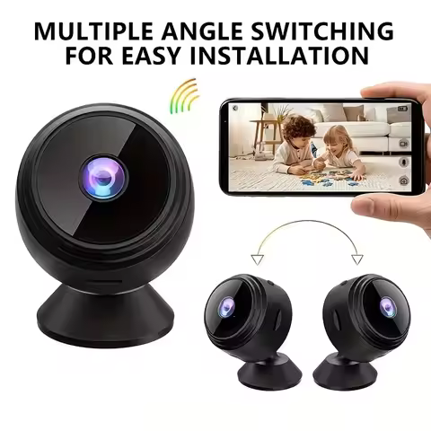 1/4PCS A9 Wireless Security Camera with Magnetic Base, 480P HD Video, 2.4GHz WiFi, USB-Powered Indoo
