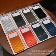 Aluminum Alloy Apple 17promax Luggage Black All-Inclusive Phone Case iPhone15/14/13 Metal Foreign Tr