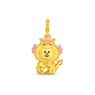 CHOW TAI FOOK LINE FRIENDS 999 Pure Gold Charm - Pink Dragon Cony R34024