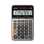 Casio Calculator เครื่องคิดเลข  คาสิโอ รุ่น  AX-120B แบบตั้งโต๊ะทั่วไป 12 หลัก สีเงิน