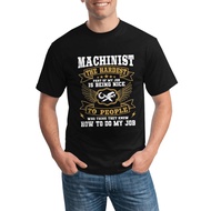 Hip Hop Designs Men Cotton T-Shirt Machinist Profession Cnc Machine Tools Operator Machinery