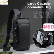 Technology Waterproof USB Men's Messenger Bag Anti-theft Short-distance Travel Large Capacity Messen