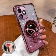 Case For Redmi 13 4G 13 5G note 13R Imported anti drop material new makeup mirror holder shockproof 