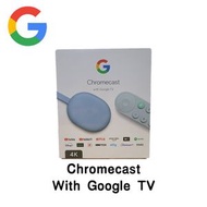 GOOGLE 天空藍 CHROMECAST 4 WITH GOOGLE TV 串流播放鏡射裝置, 支持4K播放 迪士尼電視，Disney＋，Netflix，YouTube,