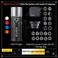 SIDANDE 10W Flashlight Four Color Projection Light Built-in 8400mAh Rechargeable Battery For 4 hours