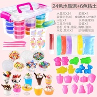 JUDEJUDESTORE DIY Slime Crystal Slime Kids Toy Slime 12 Cups/Set murah mainan slime kanak Squishy