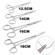 Needle Holder Forceps Stainless Steel Clamping Pliers Tweezer 12.5cm/14cm/16cm/18cm