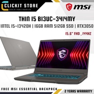 MSI Gaming Laptop Thin 15 B13UC-3414MY  -15.6"FHD/i5-13420H/16GB/512GB/RTX3050 4GB | 9S7-16R831-3414