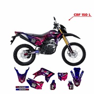 HITAM PUTIH Cool full body decal crf 150 one one nine color black and white motif