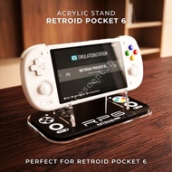 Retroid Pocket 6 RP6 Acrylic Display Game Console Accessories Handheld Premium Acrylic Stand - F3D