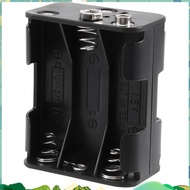 Double Side Spring 6 x 1.5 V AA Battery Holder Case Box Black