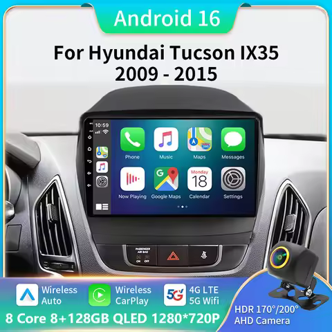 For HYUNDAI TUCSON IX35 2009 - 2015 8Core 5G WIFI Android 16 Car Multimedia Stereo Car DVD Player Na