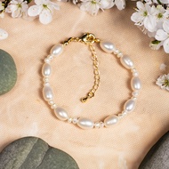 8mm Rice Pearl Bracelet Delicate, Pretty Rice Grain Bracelet - Truong Thinh Pearl