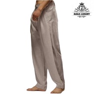 Quần đũi dài nam ống suông chất đũi linen không nhăn không xù lông không phai màu
