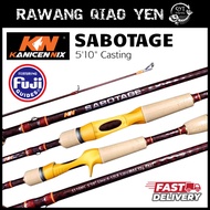 KANICEN NIX SABOTAGE 5'10" 6-12LB / 10-25LB 1piece Baitcasting Rod Fishing Rod