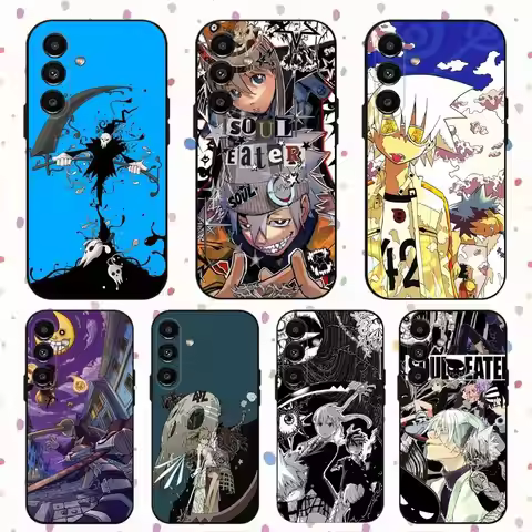 Anime S-Soul Eater Phone Case For Samsung S24,S21,S22,S23,S30,Ultra,S20,Plus,Fe,Lite,Note,10,9,5G Bl