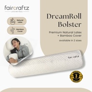 Faircraftz Orthopedic Bolster Natural Latex DreamRoll Medium-Firm + Bamboo Cover
