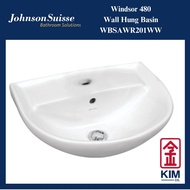 Johnson Suisse Windsor 480 Wall Hung Basin (WBSAWR201WW) | Wash Basin | Bathroom Basin | Sinki Bilik Air | Toilet Sink
