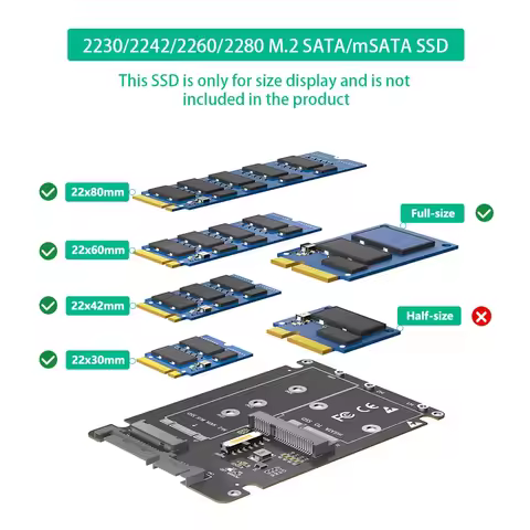 Solid State SSD To SATA External Disk Box Hard Disk Case M.2-mSATA To SATA 2-IN-1 Conversion Board E