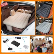 Đệm Hơi Ô Tô Chất Liệu Vải Nhung Dày Cao Cấp - Chân Rời Tiện Lợi MS25