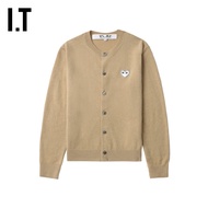 It CDG Play Comme Des Garcons Rei Kawakubo Couple round Neck Wool Knit Cardigan