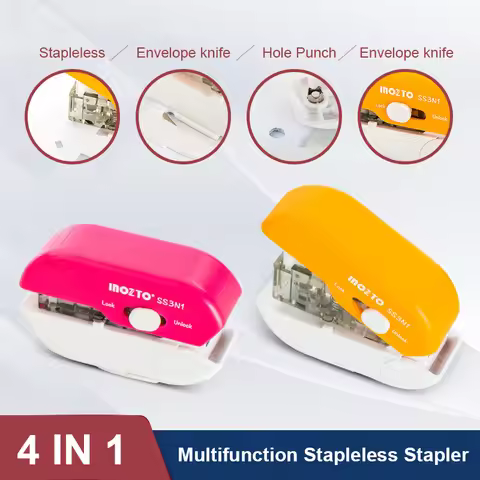 2021 4 in 1 Stapleless Stapler steple Paper Stapling Stapler Bookbinding Free Stapler Office Accesso